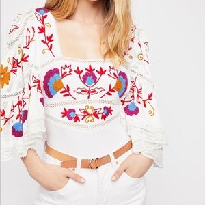 Free People Intimately Free Sunny Meadow Bodysuit Medium